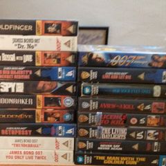 18 james bond movies on  vhs