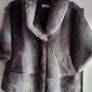 CALVIN KLEIN grey and black faux fur jacket - Sz M (Fit 10-14UK) - Bnwt Rrp 295 USD Image 2
