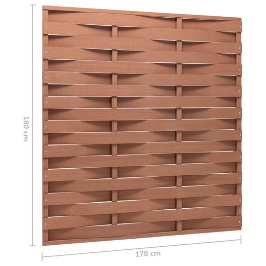 Fence Panel WPC 170x180 cm Brown