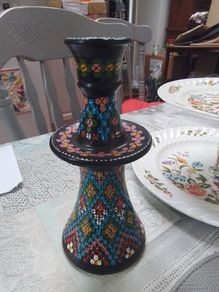 Vintage Hand Painted Candle Holder