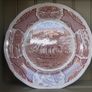 Vintage Set of Six Brown and White Fair Winds, Historical Scenes of Chinese Export to America - "The Friendship of Salem" Large Dinner Plates by Alfred Meakin Image 6