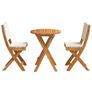 Bistro Set 3 pcs Brown Solid acacia wood Image 5