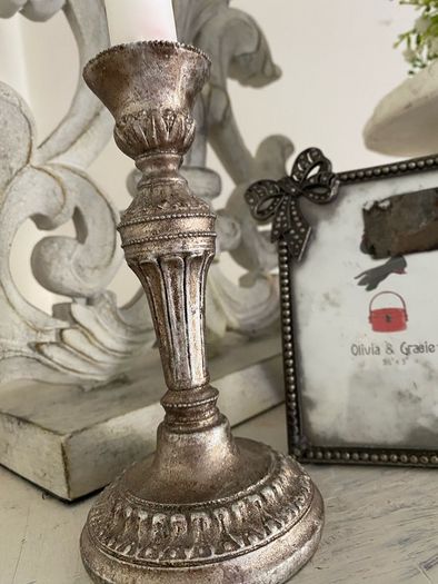 ShabbyChic Frame and Candle Holder