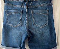 New Encuentro Mid Blue Denim Stretch Shorts - Size 10/12 / EU38