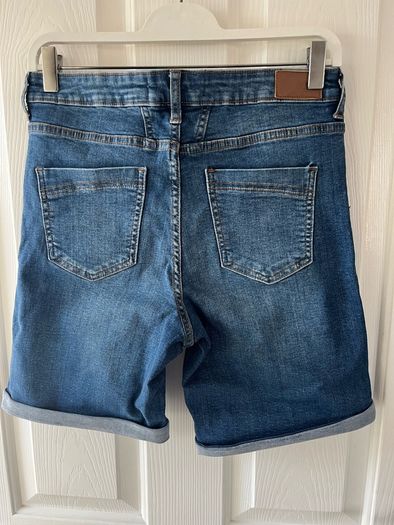 New Encuentro Mid Blue Denim Stretch Shorts - Size 10/12 / EU38