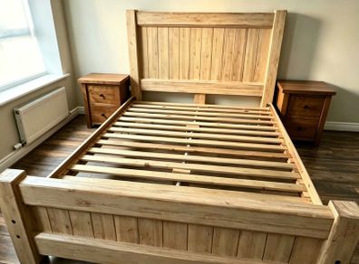 Luxury Solid Wood King Bed Frame