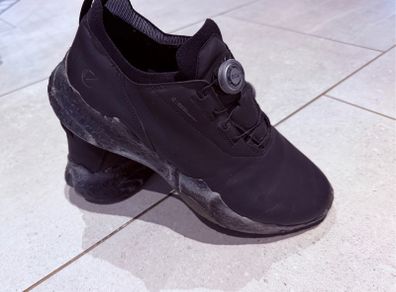 Ecco Waterproof Golf Shoes Black Leather