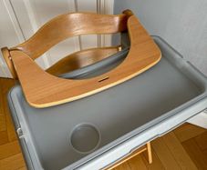 hauck Alpha+, Natural Beech Wooden High Chair BUNDLE for Children from 6 Months to 90 kg