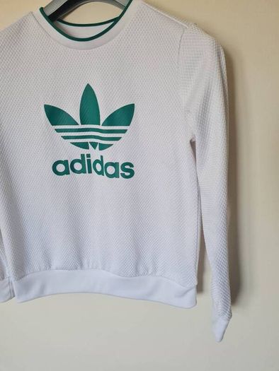 2017 Adidas originals jumper size 14 ptp 21" white polyester in excellent condition
