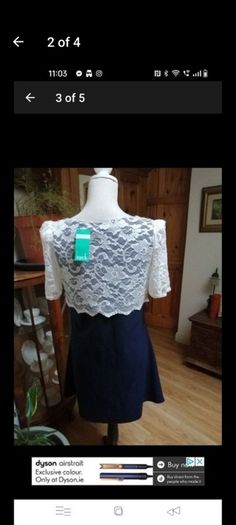 Zack navy and white dress,  New with tags,