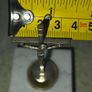 Antique Small Crucifix INRI Cross Vintage Jesus Statue Chirstian on marble plinth. Image 6
