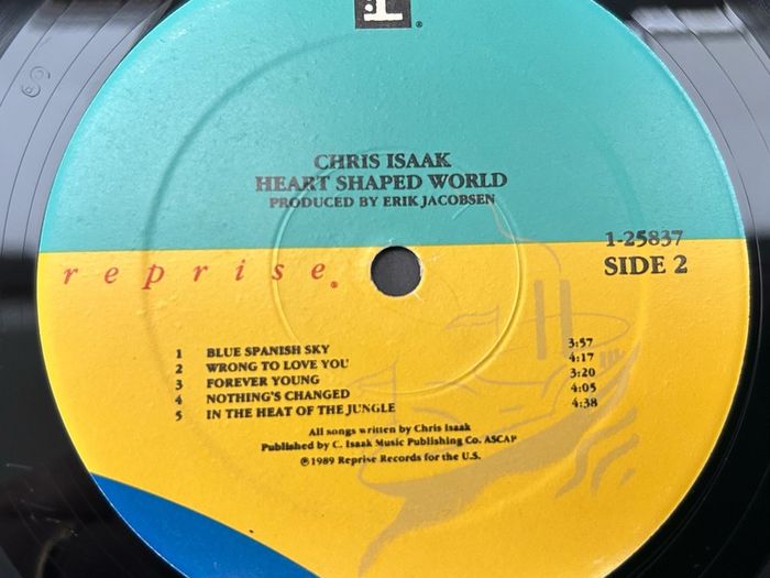 Chris Isaak Heart Shaped World 1989 Original US Pressing Promo Vinyl LP Wicked