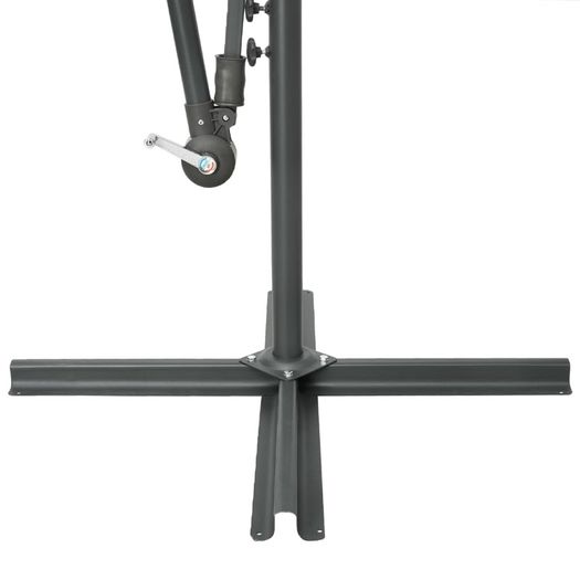 Cantilever Umbrella with LED Lights and Steel Pole 300 cm Azure