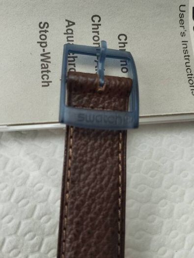 Swatch Vintage Watch SCN118 'Smokey' Brown leather strap.