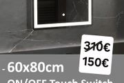LED Bathroom Mirror 60x80cm Antifog