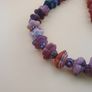 Vintage Venetian African Style Flower Shape Glass & Chevron Glass Beads Necklace 26 inches Image 7