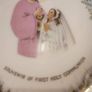 BONE CHAINA old hanging plate souvenir of first holy communion for girl STAMPED FOREIGN. Image 2