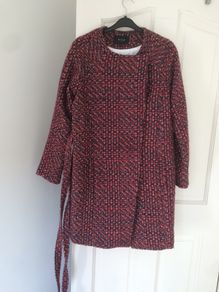 Vila navy, red & white coat size medium (size 12)