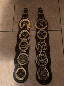 Horse brasses on leather sets free postage