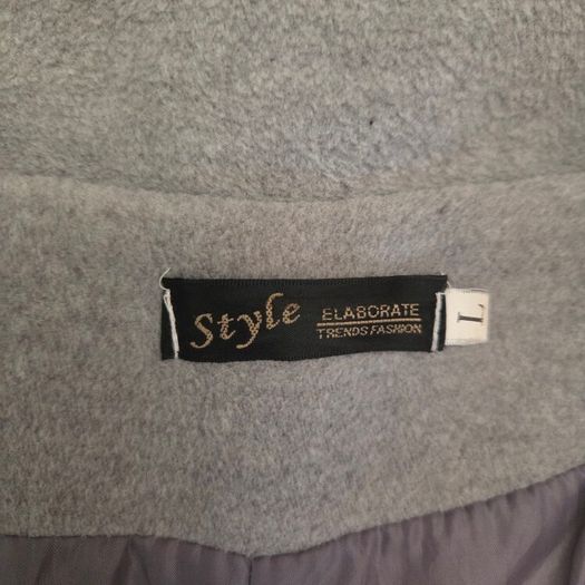 Light grey coat, size L