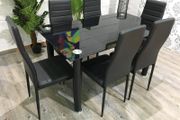 Glass dining table set with 6 chairs Free Delivery