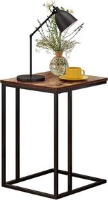 C Shaped End Table,Small Side Table, Couch Side Table for Living Room,Sofa,Couch Bedroom Brown (FREE SHIPPING)