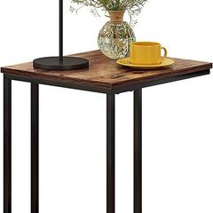 C Shaped End Table,Small Side Table, Couch Side Table for Living Room,Sofa,Couch Bedroom Brown (FREE SHIPPING)