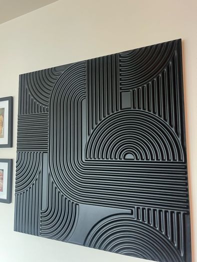 Textured Steel Black Artwork