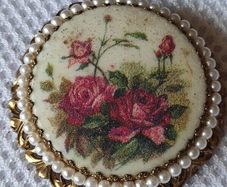 Vintage Sugared glass brooch