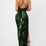 Brand New Green Tie Dye Split Hem Cami Dress size S Image 4