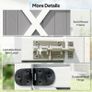 Wooden Garden Storage Shed, Garden Shed Tool Cabinet Organiser with Shelves, 75 x 56 x115cm, Grey Image 6