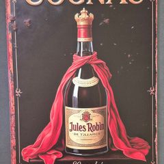 Vintage Style  Metal Sign. French cognac advertisement.