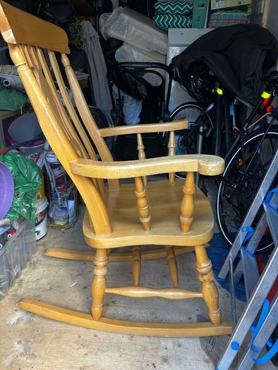 Sturdy strong wooden feeding or rocking chair