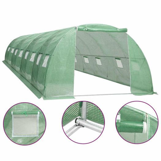 Greenhouse 32 sqm 8x4x2 m