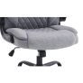 Ergonomic Office Chair Computer Chair Executive Office Chair with Flip Up Armrest High Back Rocking Function Height Adjustable Comfortable Desk Chair for Home Office Fabric Grey Image 8