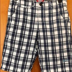Size M Mens Navy Check Shorts by Superdry