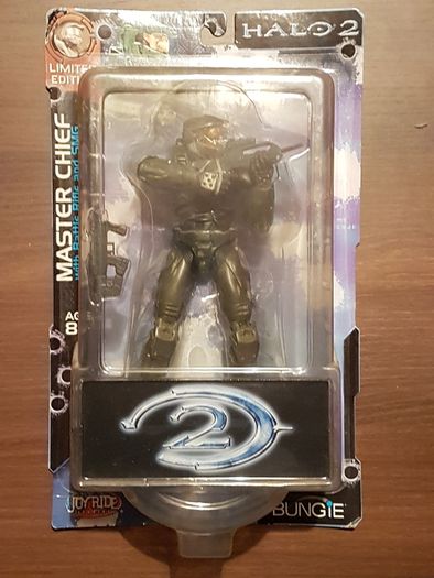 HALO 2 Action Figure Limited Edition Master Chief With Battle Rifle and SMG RARE Joyride Studios RC Xbox Action Figures