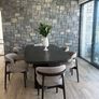 210cm Dark Brown Oak Dining table, Ex Display Like New Image 5