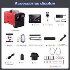 12V 5-8Kw Air Diesel Heater with LCD Switch Portable Remote Control Car Heater Low Noise Suitable for Truck Boat Trailer Bus