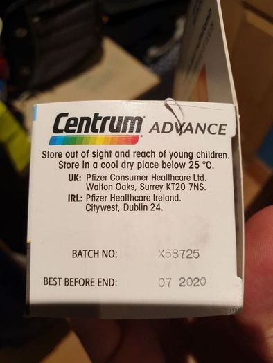 centrum multivitamins food supplement