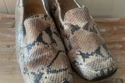 Loafers designer Anne Flavie snake skin effect genuine leather size 5