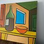 Joby Hickey Bottle Orange Table Window Painting Oil on Canvas Irish Artist Art Image 2