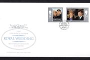 1986 Guernsey Royal Wedding Prince Andrew &amp; Sarah Ferguson Commemorative stamps Guernsey Post Office First Day Covery (FDC)