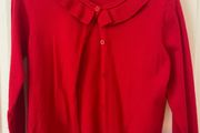Girls Red Cardigan Age 8-9