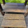 Hand made solid timber mud kitchen with stool with accessories Image 5