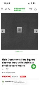 Gemstone resin shower tray and waste new