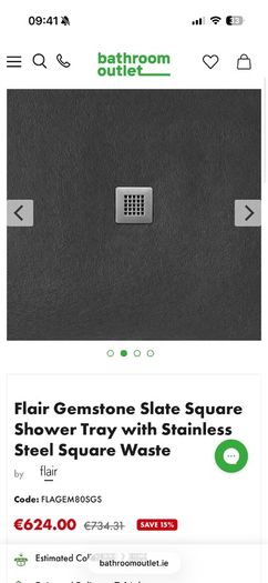 Gemstone resin shower tray and waste new