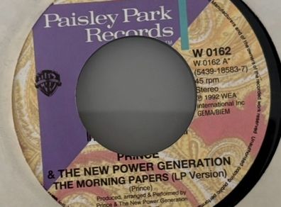 Prince and the New Power Generation - Morning Papers. Seven inch single. Plays great.