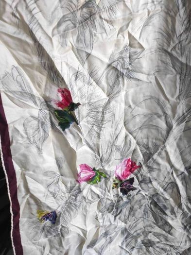Suisse silk scarf hand painted