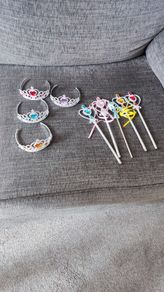 Frozen Elsa dress with wands and crown sets